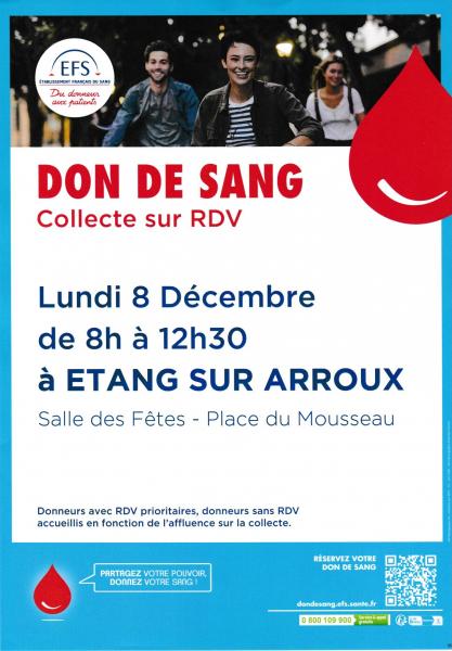 Affiche Don du sang décembre 2025