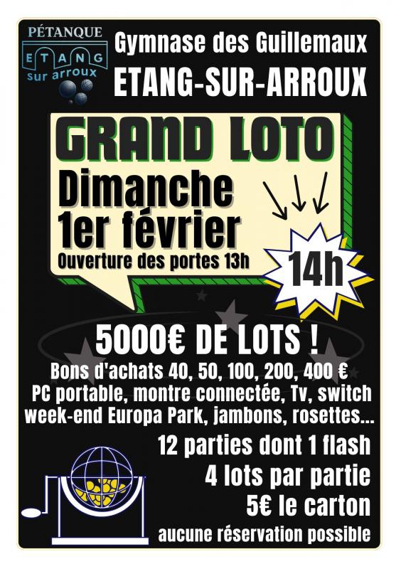 Affiche loto pétanque 2026