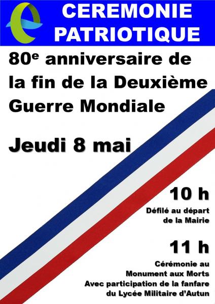 Affiche cérémonie du 8 mai 2025