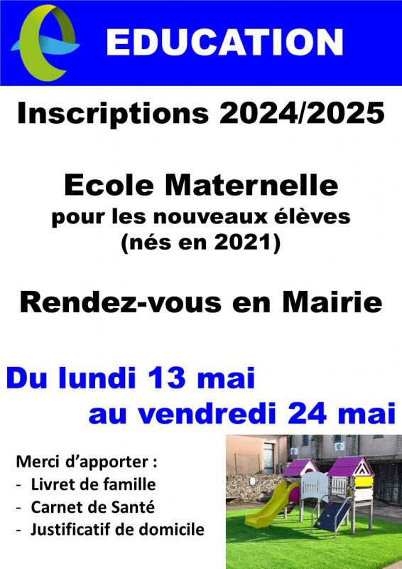 Inscriptions en maternelle