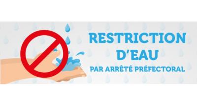 Restrictions d'eau juillet 2022