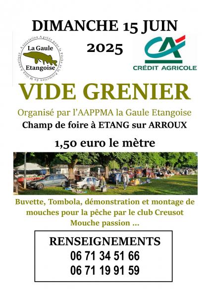 Affiche brocante pêche 2025
